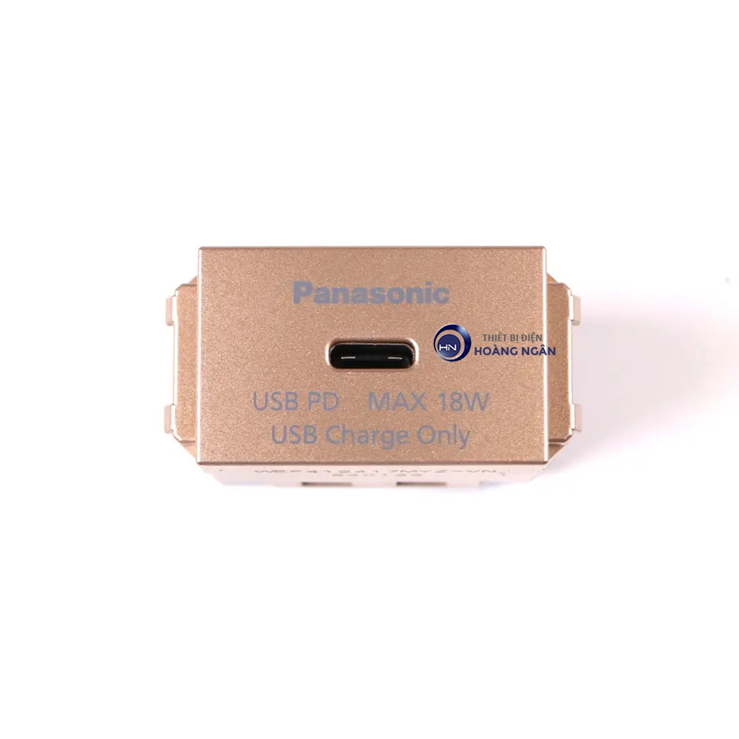 Ổ cắm sạc USB 1 cổng type C 18W màu vàng ánh kim WEF412417MYZ-VN Panasonic