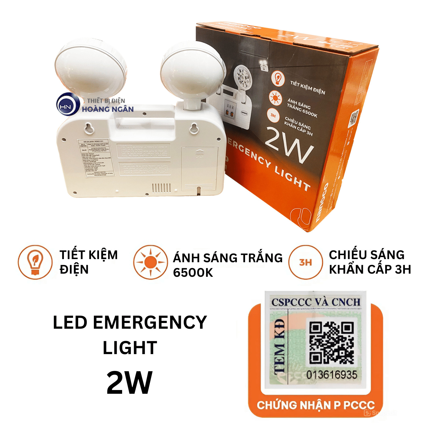 Đèn LED Chiếu Sáng Khẩn Cấp 2W NEM21351 Nanoco | Có Chứng Nhận PCCC