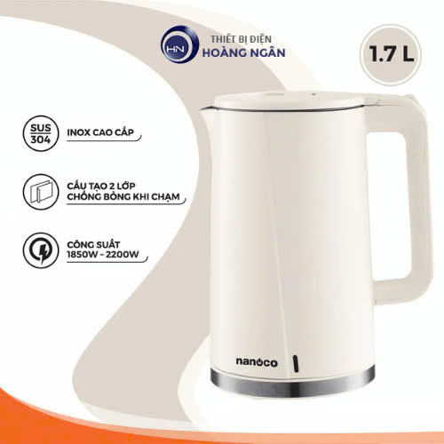 Bình đun siêu tốc inox NKT1718 1.7L Nanoco