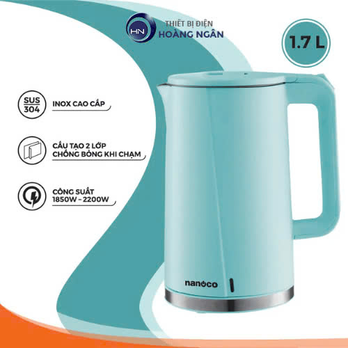 Bình đun siêu tốc inox NKT1718 1.7L Nanoco