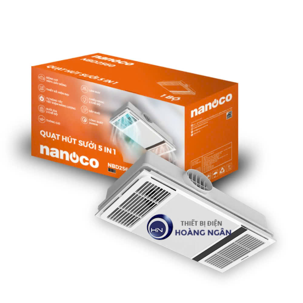 Quạt Hút Sưởi Nhà Tắm NBD2560 Nanoco