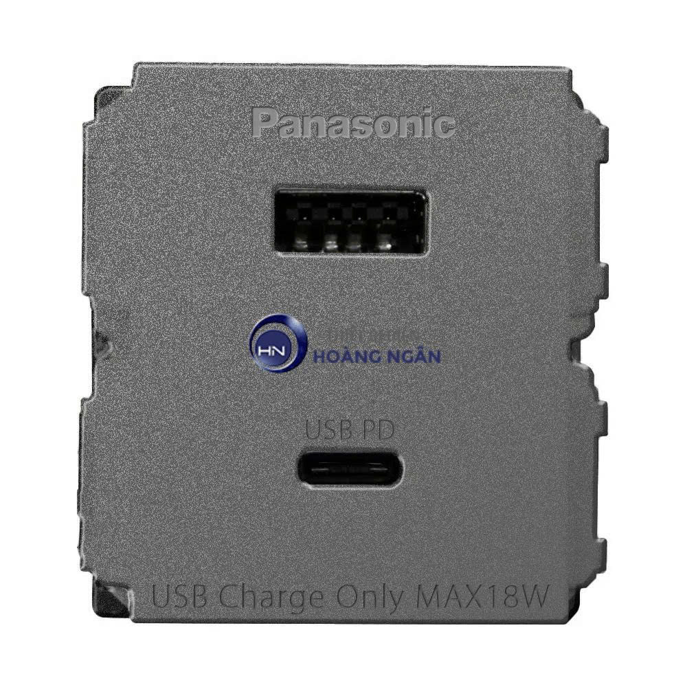 Ổ Cắm Sạc USB 2 Cổng Chuẩn A-C, Cắm Nhanh Halumie Panasonic
