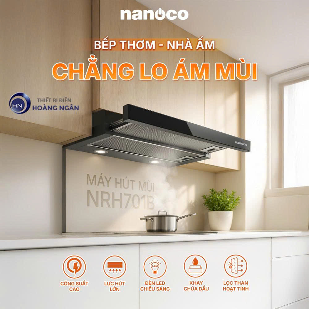 Máy Hút Mùi Bếp Nanoco NRH701B
