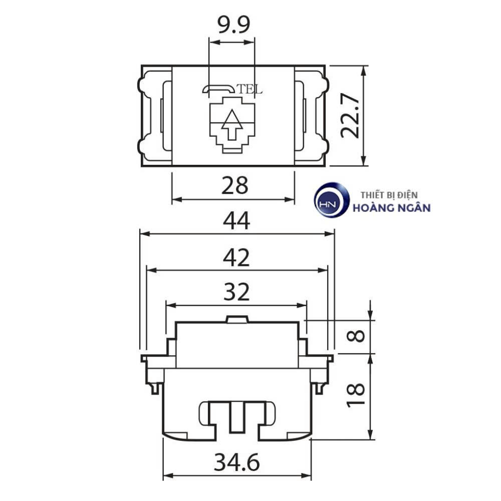 Ổ Cắm Điện Thoại 4 Cực WNTG15649W Panasonic