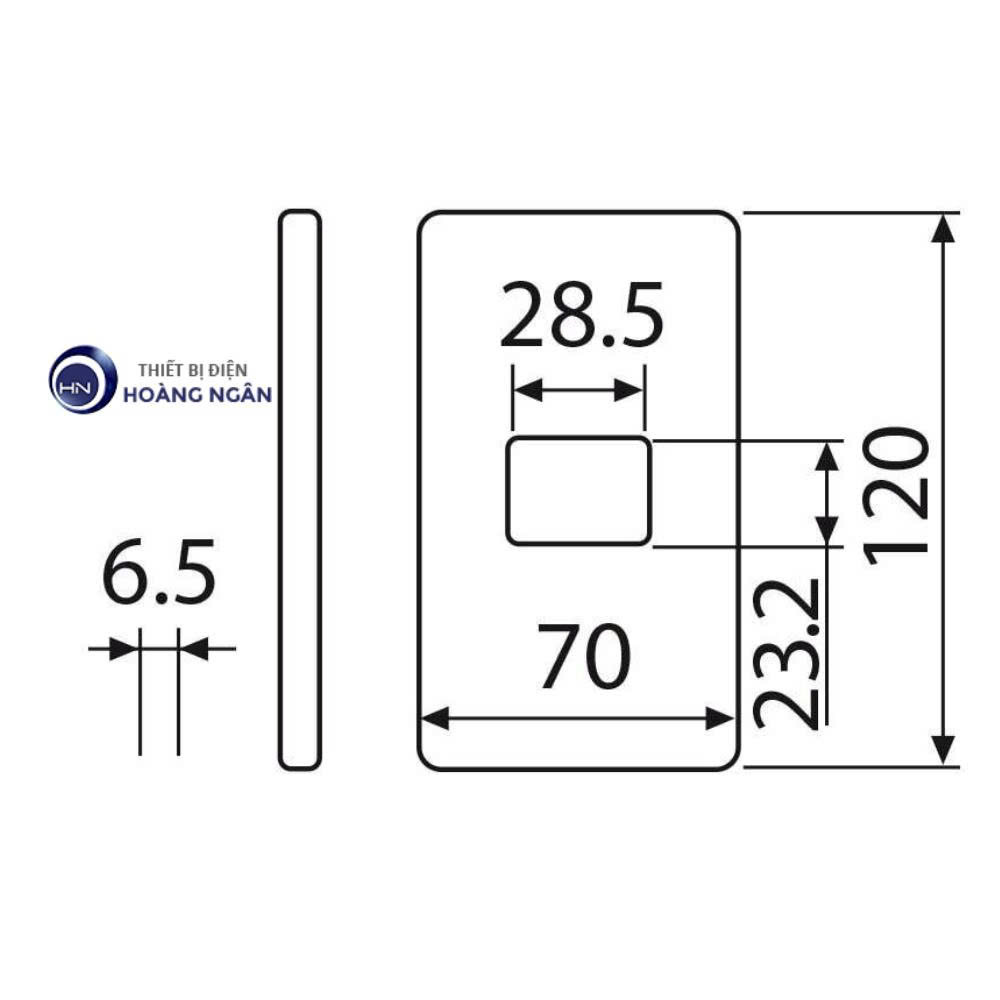 Mặt Góc Vuông Cho 1 Thiết Bị WZV7841W Panasonic