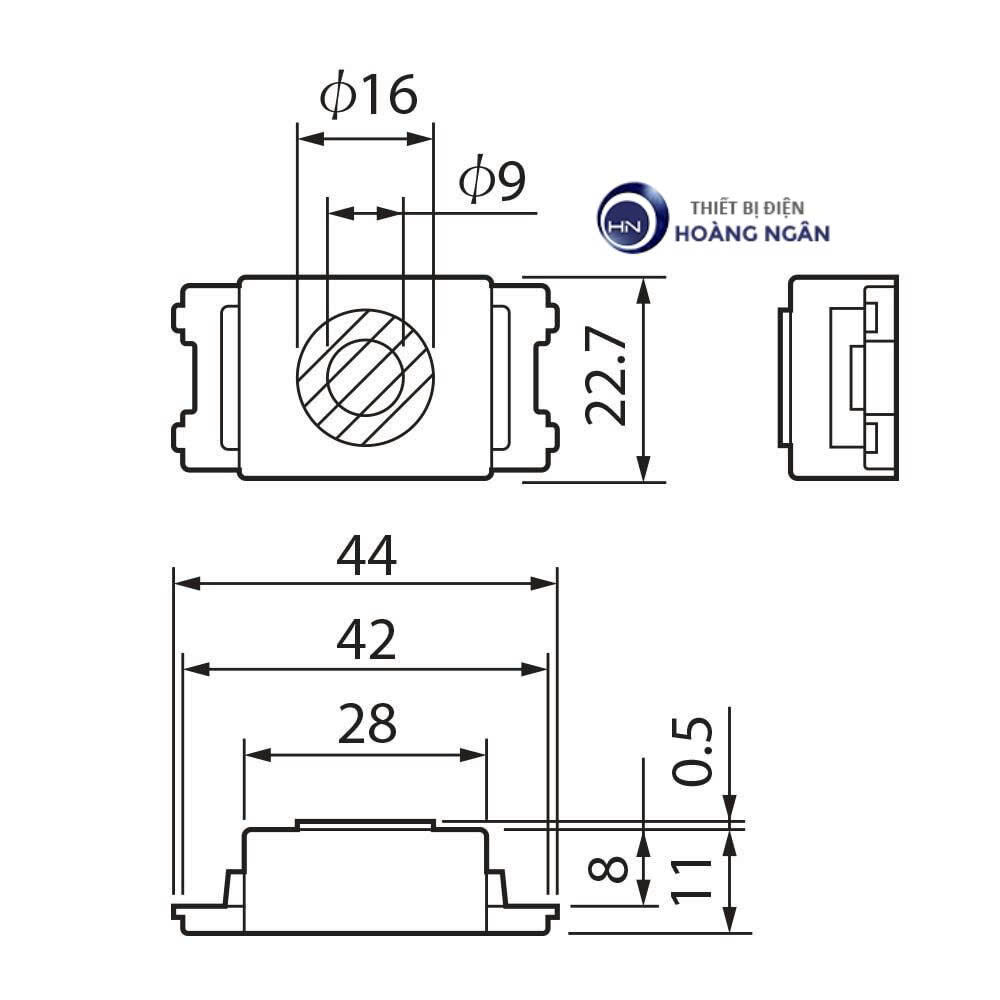 Lỗ Ra Dây Điện Thoại WN3023W Panasonic