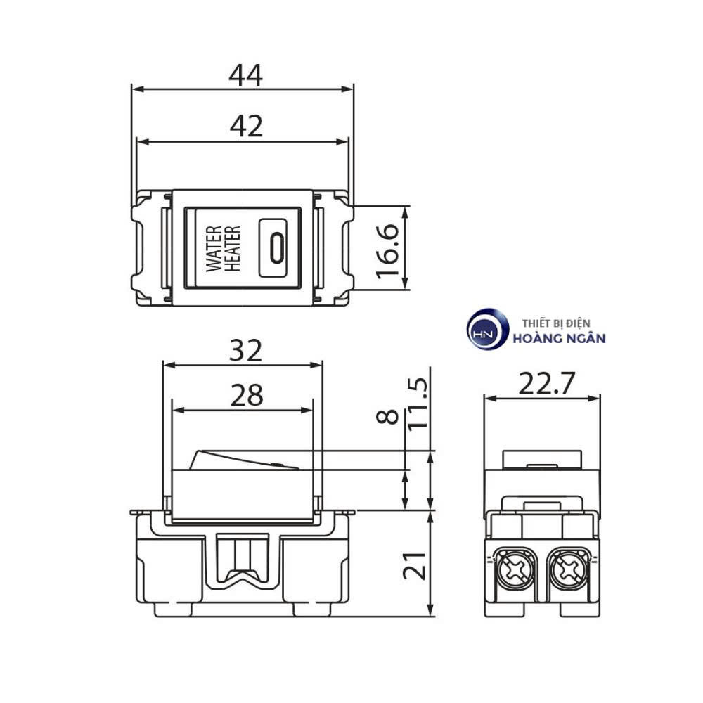 Công Tắc D WNG5343W-761 Panasonic Cho Máy Nước Nóng