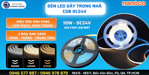 Đèn LED Dây Trang Trí COB Nanoco: ÁNH SÁNG LIỀN MẠCH - TRANG TRÍ SANG TRỌNG - GIÁ THÀNH BÌNH DÂN