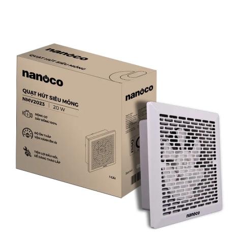 Quạt Hút Siêu Mỏng Gắn Tường Và Trần NMV2023 Nanoco | Đa Dụng Cho Tường Và Trần Mỏng