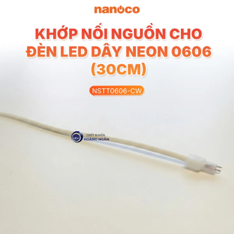 Khớp Nối Nguồn NSTT0606-CW Cho Đèn LED Dây Neon 0606 Top Bend Nanoco