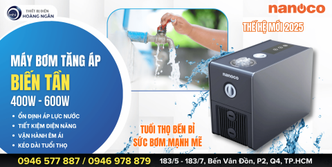MÁY BƠM TĂNG ÁP BIẾN TẦN NANOCO: CÔNG NGHỆ INVERTER THẾ HỆ MỚI - TIẾT KIỆM ĐIỆN NĂNG - GIA TĂNG HIỆU QUẢ