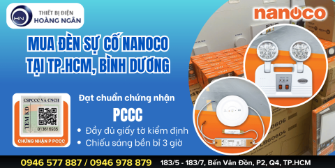 Mua Đèn Sự Cố Nanoco Ở TP.HCM, Bình Dương - Đạt Chuẩn PCCC - Chính Hãng Giá Tốt - Đầy Đủ Giấy Tờ Cho Nghiệm Thu