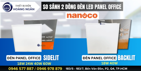 So sánh 2 loại đèn Panel NANOCO: Đèn LED Backlit & Đèn LED Sidelit 