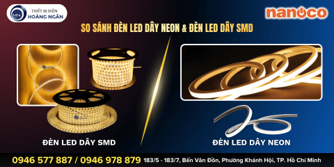 So sánh đèn LED dây Neon Nanoco và đèn LED dây SMD thông thường