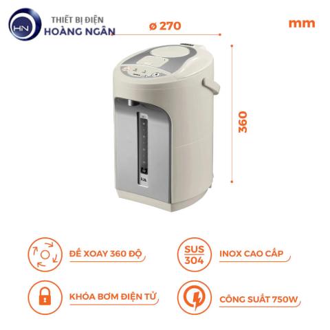 Bình Thủy Điện NETF320 3.2L Màu Beige Nanoco