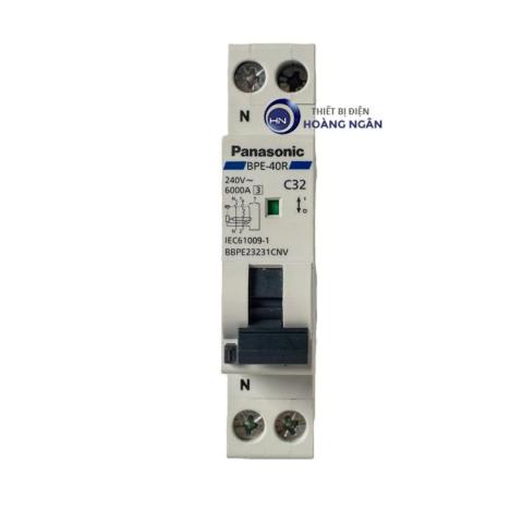 Cầu Dao Bảo Vệ Quá Tải, Ngắn Mạch & Chống Rò RCBO Compact 2P1E 240VAC 06kA 30mA Panasonic